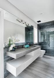 Built to weather a harsh, mountain climate, this sleek pool house in park city, utah, transitions easily from private guesthouse to party central. Exceptional Pool House Shows Off Modern Kitchen And Bath Modern Bathroom New York By Teoria Interiors Houzz