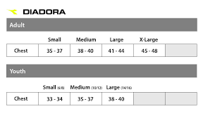 Diadora Sizing Chart Amerasport