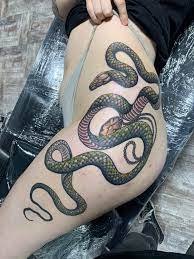 My own spin on Nagini with Horcrux tattoo, done by Nic O'Ryan at Seven  Tails Melbourne, Australia : r/tattoos