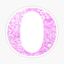 Letter O Pink Glitter Stickers Glitter Stickers Pink Glitter Monogram Stickers