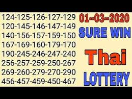 Thailand Lotto 3up Close Digit 01 03 2020 Thailand Lotto Result 01 March 2020 Lottery Tips Lottery Lotto
