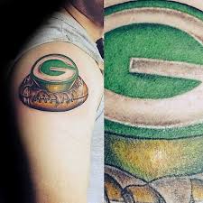 Harry styles told the funny story behind his green bay packers tattoo, which is inked onto his upper left arm — details. 20 Green Bay Packers Tattoos For Men Nfl Ink Ideas
