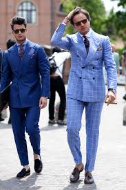 Abito doppiopetto blu codice prodotto: Pitti Uomo 86 Street Style I Look Piu Cool Day2 Foto Style