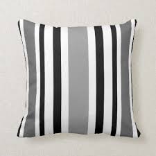 Black And White Striped Throw Pillow Modern Stripes Home Decor Black White Gray Throw Pillow Zazzle Com Grey Throw Pillows Throw Pillows Pillows