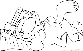 The original format for whitepages was a p. Garfield Writing Coloring Page For Kids Free Garfield Printable Coloring Pages Online For Kids Coloringpages101 Com Coloring Pages For Kids