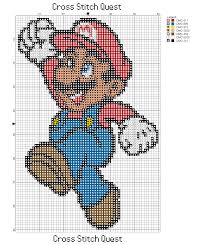 Mario cross stitch 2 by drsparc on devia. Free Mario Cross Stitch Pattern Super Mario Bros Cross Stitch Quest