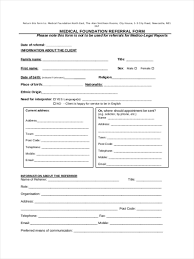 I've seen a lot of different referral programs over the these are just a few ideas on how you can use referral rewards programs to generate insurance referrals. Free 8 Sample Medical Referral Forms In Pdf Ms Word
