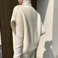 2021 Yeni Sonbahar Kış Kadın V Boyun Yelek Modası Örme Kazak Kolsuz Yelek  Örgü Vintage Büyük Boy Yabani Triko Üstleri uygun fiyatlı satın alın - fiyat,  ücretsiz teslimat, fotoğraflarla gerçek yorumlar - Joom