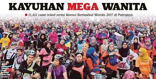 Malah, kekuatan 11,412 penyertaan itu mendapat pengiktirafan konvoi berbasikal wanita terbesar daripada malaysia book of records (mbor). Kayuhan Mega Wanita Pressreader