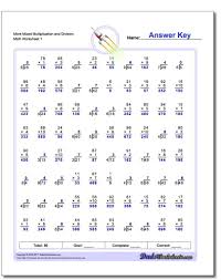 Mixed Multiplication And Division Worksheets Multiplication Worksheets Multiplication Practice Math Fact Worksheets
