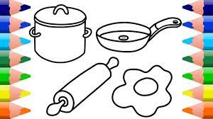 You can use our amazing online tool to color and edit the following cooking utensils coloring pages. Kitchen Tools Coloring Page Novocom Top