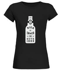 Bier Immer Eine Gute Idee Rundhals T Shirt Frauen Shirts Tshirts Shirts T Shirt Mens Tops