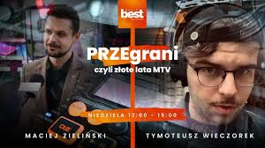 Drodzy Słuchacze! Już w tą niedzielę startuje nowy program w Radiu BEST  ,,PRZEgrani”, czyli złote lata MTV, który poprowadzą dla Was Maciej  Zieliński oraz Tymoteusz Wieczorek ‼️🧡 🗓️ Niedziela ⏰ 13:00