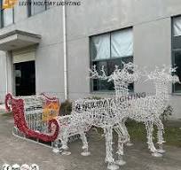 Diwali Festival Customized LED 3D Motif Metal Craft Deer ...