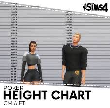 It was embarrassingly easy to do but i think may be useful so i've submitted it. Height Chart By Poker At Mod The Sims 4 Sims 4 Updates