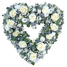 Heart shaped white roses a classic funeral tribute formed by a mass of 60 luxury avalanche white roses and a 55 park road, london, nw1 6xu phone: Funeral Flowers Cream Open Funeral Heart