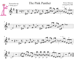 Pianopad Upload Community This Song Titled Pink Panther Theme By Mancini Was Exported From Pianopad By Gh Pink Panther Theme Sheet Music Pink Panthers