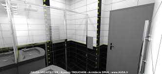 Il a l'avantage de mettre en valeur le mobilier de salle de bains blanc par un. Salle De Bain Grise Et Blanche Auda Architectes Photo N 45