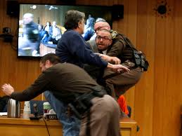 Larry nassar, a former team usa gymnastics doctor who pleaded guilty in november 2017 to sexual assault, listens to victims impact statements during his sentencing in the eaton county. Victims Father Lunges At Larry Nassar In Michigan Courtroom The Two Way Npr