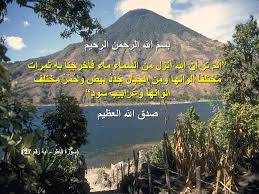 بسم الله الرحمن الرحيم ألم تر أن الله أنزل من السماء ماء فأخرجنا به ثمرات مختلفا ألوانها ومن الجبال ج د د بيض وح م ر مختلف ألوانها وغرابيب سود Ppt Download