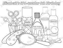 Personalized Printable Spa Party Favor Childrens Kids Coloring Etsy In 2021 Coloring Pages Coloring Pages For Kids Star Coloring Pages