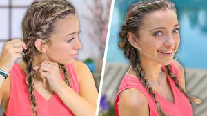 A dutch braid is great on any length of hair! Brooklyn S Easy Diy Summer Hairstyle Rope Twist Combo Youtube