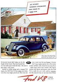 1937 Ford V 8 The Big Car Promotional Advertising Poster Car Advertising Automobile Advertising Classic Cars