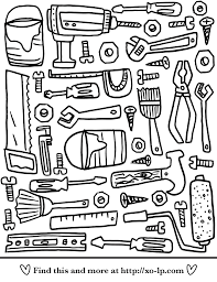 Coloring pages tools will primarily attract the attention of boys. Tools Coloring Page Xo Lp Coloring Pages Drawing Games For Kids Printable Coloring Book