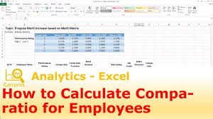 Excel For Hr What Is Compa Ratio And How To Calculate It Youtube