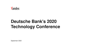 Yandex Yndx Presents At Deutsche Bank 2020 Virtual Technology Conference Nasdaq Yndx Seeking Alpha