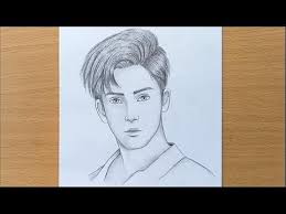 Boy Face Pencil Sketch How To Draw A Boy Step By Step Youtube Boy Hair Drawing Pencil Sketches Of Faces Face Drawing Draw the entire shape of the head first.
