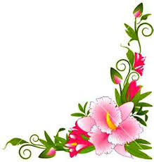 20 Water Slide Nail Decals Transfers Dark And Light Pink Flowers Corner Tip Ebay Flower Border Clipart Flower Border Clip Art Borders