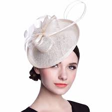 Wedding Fascinator Cocktail Hats For Women French Formal Sinamay Hat Ladies Party Church Hat Girl Hair Band Access Wedding Hats Cocktail Hat Hair Band For Girl