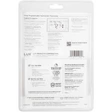 Presenting the new lux tx9600ts, an easy to use touch screen thermostat that gives homeowners complete and accurate temperature control at the touch of a finger. Lux Tx9600ts 7 Day Touchscreen Programmble Thermostat Walmart Com Walmart Com