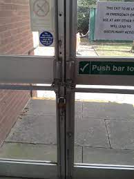 This door to remain unlocked when building is occupied. This Door Must Remain Unlocked When The Buildings Are Occupied Osha