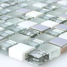 Glas Edelstahl Naturstein Mosaik Fliesen Weiss Silber Ebay Fliesen Mosaik Fliesen Bad Mosaik
