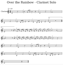 Bb Clarinet Somewhere Over The Rainbow Sheet Music Clarinet Sheet Music Bass Clarinet Sheet Music Clarinet Music