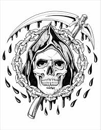 If you love halloween and want to celebrate to the max, print our coloring pages. Outline Grim Reaper Tattoo Stencil Novocom Top
