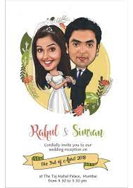 Here Is The Wedding Card Showing The Customized Wedding Invitation We Have The Caricature Wedding Invitations Cartoon Wedding Invitations Caricature Wedding