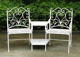 Shop target for outdoor sofas & loveseats you will love at great low prices. Charles Bentley Garden Heart Shaped Wrought Iron Companion Seat Metal Love Seat White Also Available Metal Patio Furniture Garden Table And Chairs Love Seat