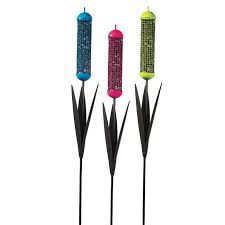 Bird feeder features a unique diamond metal mesh surface area that is small enough to keep seed in, but large enough for clinging birds to be able. Duncraft Com Cattail Stake Sunflower Feeder Set Of 3
