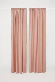 2 Pack Velvet Curtain Panels Light Pink Home All H M Us Pink Velvet Curtains Velvet Curtains Pink Curtains