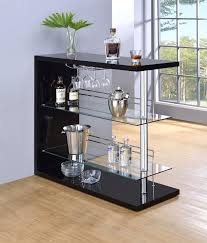 This home bar is located in an historic barn in newtown square, philadelphia. Bar Units Contemporary Contemporary Black Bar Unit 100165 Bars Unique Home Furniture