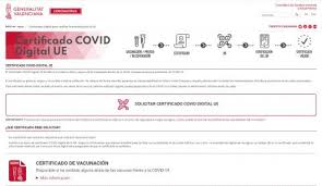 A presidência portuguesa do conselho da união e a liderança europeia sublinham que o documento traz a. La Comunitat Valenciana Emite El Certificado Covid Digital De La Union Europea Ajuntament De Vinaros
