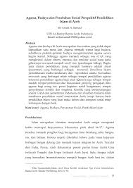 Budaya dan kebudayaan adalah sesuatu yang erat kaitannya dan saling berhubungan. Pdf Agama Budaya Dan Perubahan Sosial Perspektif Pendidikan Islam Di Aceh