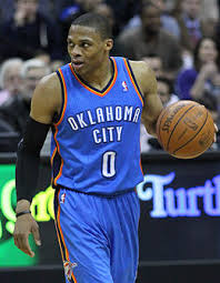 Washington wizards star russell westbrook admitted that kicking the ball towards the oklahoma city thunder bench on friday was just typical . Russell Westbrook Wikipedia
