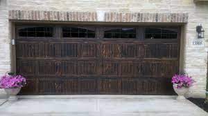 Wood Grain Painting On Steel Garage Door 16x7 Wayne Dalton 9100 Sonoma Style With Top Glass Garage Doors Wood Garage Doors Garage Doors Prices
