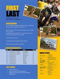 Resume templates for motocross sponsorship. Motocross Resume Template Design 5 Sponsorship Resumes