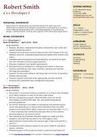 c++ developer resume samples qwikresume