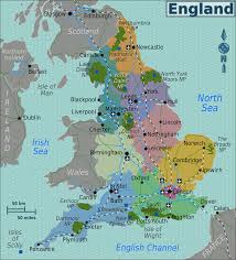 Grenzkolorierter stahlstich aus meyer's zeitungsatlas, 1853, 26 x 20,5 cm. Landkarte England Regionen Englands Weltkarte Com Karten Und Stadtplane Der Welt